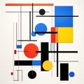 Colorful Bauhaus-inspired Artwork With Intricate Compositions