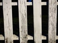 Painted White Wood Fence