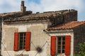 Painted windows in Arles, France Royalty Free Stock Photo