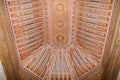 A painted wooden ceiling of the Bahia Palace in Marrakesh Royalty Free Stock Photo