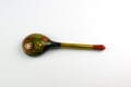 Painted wooden spoons Russian Khokhloma. Royalty Free Stock Photo