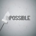 The painted word Impossible turns out Possible Royalty Free Stock Photo