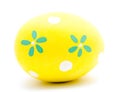 Painted yellow easter egg isolated Royalty Free Stock Photo