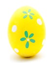 Painted yellow easter egg isolated