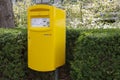 Painted yellow mailbox in Bern
