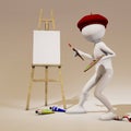 Painter with white background