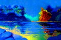 Painter Allan Urpina Painting art Brushing on Surfaces Vanishing art Abstract of Acrylic Painting