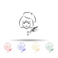 Painter avatar multi color icon. Simple thin line, outline vector of mobile concept icons for ui and ux, website or mobile