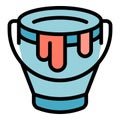 Painter bucket icon vector flat