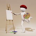 Painter, 3d rendering