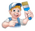 Painter Decorator Handyman Cartoon Character