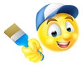 Painter Emoji Emoticon with Paintbrush