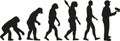 Painter evolution vector Royalty Free Stock Photo