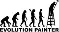 Painter Evolution vector Royalty Free Stock Photo