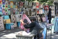 Painter in Jackson Square Royalty Free Stock Photo