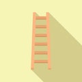 Painter ladder icon flat vector. Wood construction