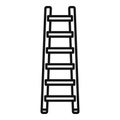 Painter ladder icon outline vector. Wood construction