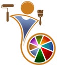 Painter logo Royalty Free Stock Photo