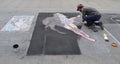 Painting on road