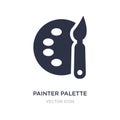 painter palette icon on white background. Simple element illustration from UI concept Royalty Free Stock Photo