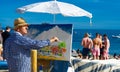 Painter in Positano Italy