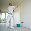Painter during the renovation Royalty Free Stock Photo