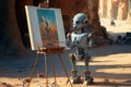 Painter robot painting using Artificial intelligence