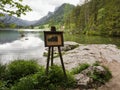 Painter\'s corner at the Hintersee lake, Ramsau, Germany