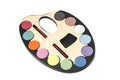 Painter's palette isolated on white : Clipping path included. Royalty Free Stock Photo