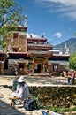 Painter by traditional tibetan Danba village Jiaju in China