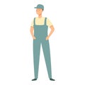 Painter worker teen icon cartoon vector. Service uniform customer