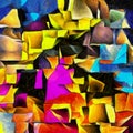 Painterly Colorful Abstract Royalty Free Stock Photo