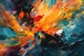 Abstract background that bursts with a full spectrum of colors and a wealth of textures.