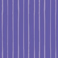 Painterly periwinkle violet color striped vector seamless pattern.Grunge brush stroke stripes hand painted monochrome