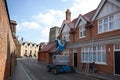 Painters and decorators paint the exterior of a house in St Thomas Street, Oxford Royalty Free Stock Photo