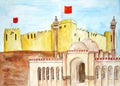 Painting of ancient monuments of Bahrain