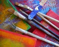 Painting art tools creativ painting Royalty Free Stock Photo