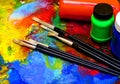 Painting art tools creative painting Royalty Free Stock Photo