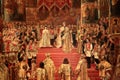The central part of the painting `Coronation of Alexander III and Maria Feodorovna`, 1888. Hermitage