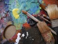 Painting artist tools creativ painting Royalty Free Stock Photo