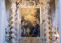 Painting of the ascension of Madonna above one of the altars, Basilica di Santa Croce Royalty Free Stock Photo