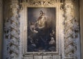 Painting of the ascension of Madonna and Child above one of the altars, Basilica di Santa Croce Royalty Free Stock Photo