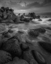 painting this beach in black and white is like seeing the good old days in reminiscence