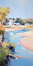 Impressionist Landscape: Beach By The River