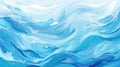 Painting of Blue Ocean Waves