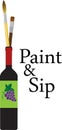 Paint and sip party invite Royalty Free Stock Photo