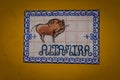 Painting of a bull on a tile in Seville, Spain, Europe