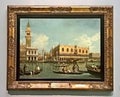 Painting by Canaletto `View of the San Marco basin from the Punta della Dogana`