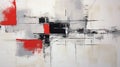 Abstract Collage: Dynamic Cityscapes In Black, White, And Red