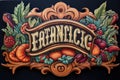 A painting capturing the image of a sign that says farmacic displayed prominently outside a farmacy store, Hand-painted sign